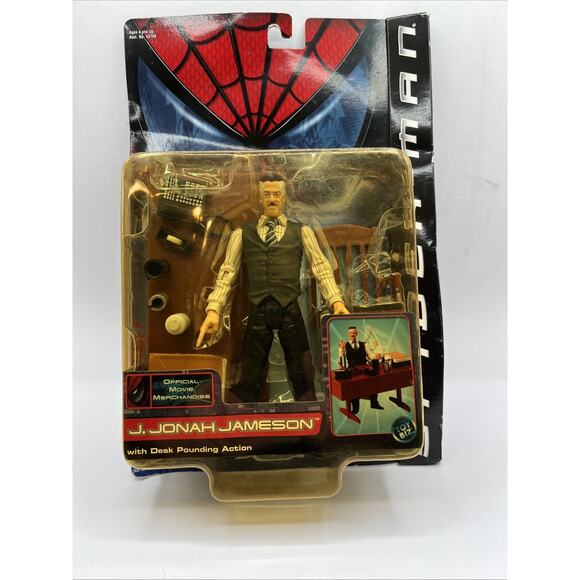 J Jonah Jameson Spider-Man 1 Movie Action Figure New 2001 Toybiz Marvel ASIS BOX - Picture 2 of 8
